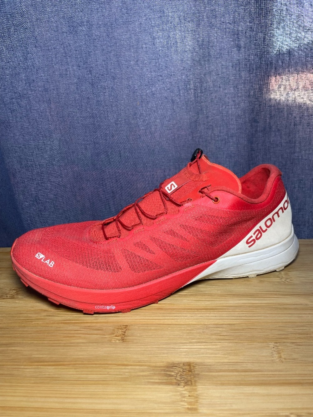 Salomon S/LAB Sense 7 Running Shoes Men's 10 Red Breathable Mesh Summer
